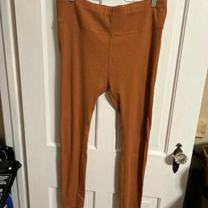 Pact Women's Amber Brown Kiera Ribbed High Waist Legging Size XL Retail $48